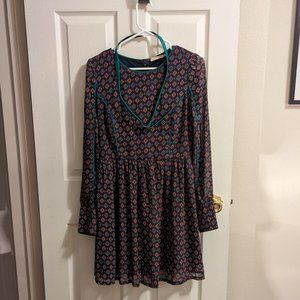Mustard Seed Long Sleeve Print Dress